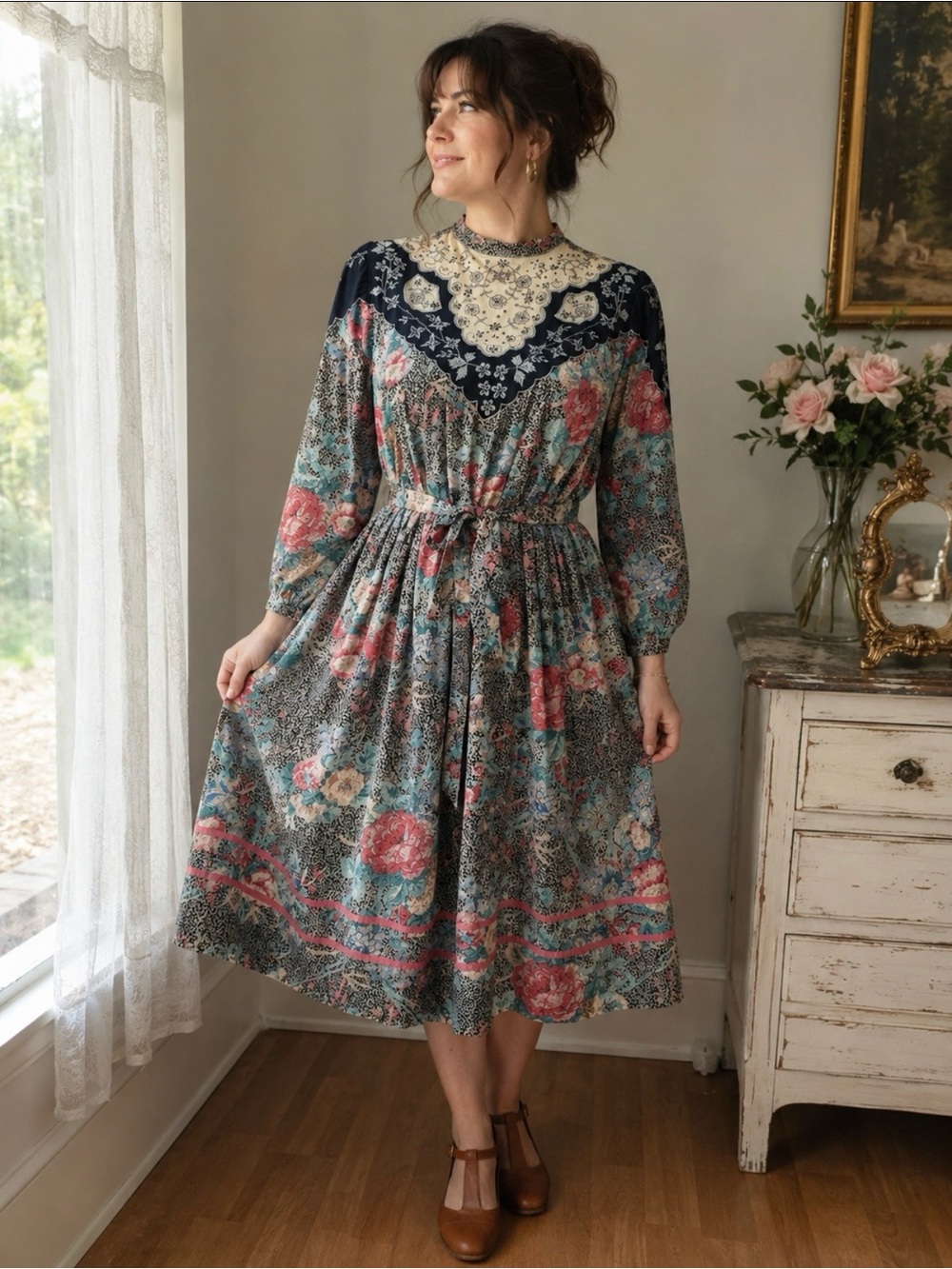 RENE DERHY vintage Long Sleeve Dress